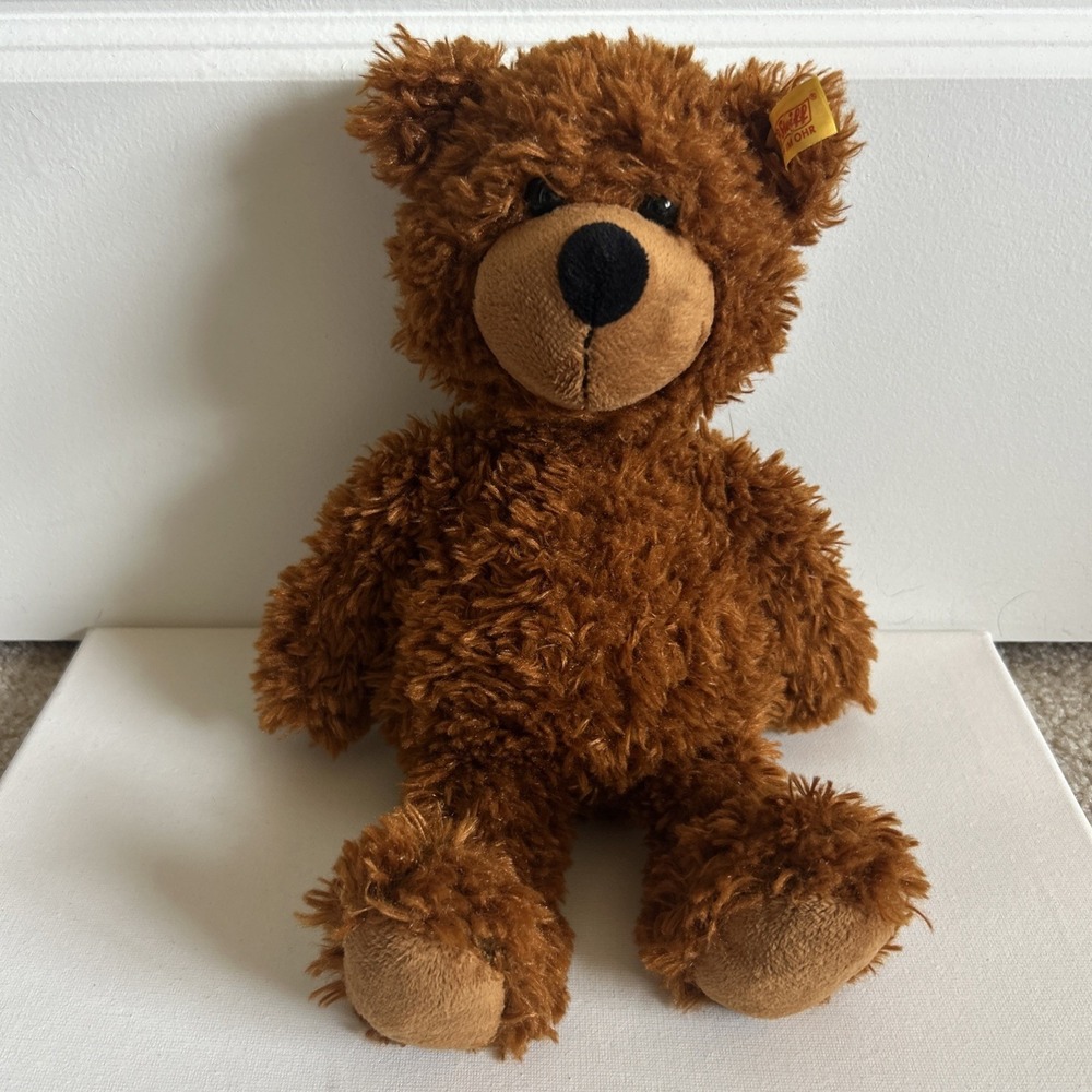 $49 Steiff Charly Dangling Teddy Bear 12in Brown Plush Stuffed Animal 012914